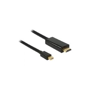 DeLOCK High Speed HDMI - Video/audiokabel - Mini DisplayPort (han) til HDMI (han) - 2 m - sort - 1080p support
