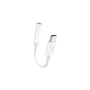 Adapter Dudao L16CPro USB-C to Jack 0,1m (white)