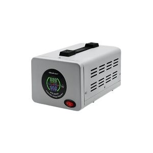 Qoltec Monolith - Automatisk strømregulator - AC 220-240 V - 2000 VA - 1-faset - output-stikforbindelser: 2 - grå