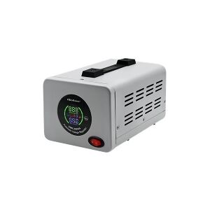 Qoltec Monolith Pro - Automatisk strømregulator - AC 220-240 V - 1600 Watt - 2000 VA - 1-faset - output-stikforbindelser: 2 - grå