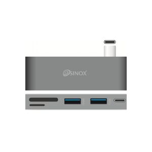 Sinox beslag Sinox iMedia USB C Hub. Aluminium