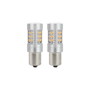 AMiO led-pærer canbus 3030 24smd 1156 bau15s py21w orange 12v/24v