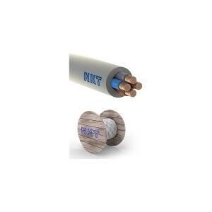 NKT Installationskabel, halogenfri 4X10 mm² NOIKLX90 lysegrå 300/500V, tromle, udvendig dimension max. 16,9 mm - (250 meter)