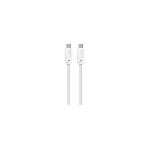 Sinox USB C 2.0 kabel. 1m. Hvid