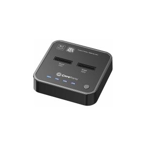 CoreParts - SSD-dockingstation - 10 Gbps, with clone function, box includes USB-C cable, power supply and user manual - M.2 - SATA 6Gb/s - USB-C 3.2 (Gen 2) - sort