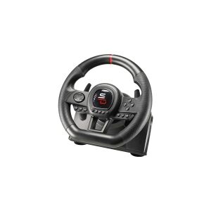 Subsonic SA5658, Steering wheel + Pedals + Joystick, PlayStation 4, Xbox One, Xbox One S, Xbox One X, Xbox Series S, Xbox Series X, D-måtte, Knappen Indstillinger, Knappen Del, Ledningsført, USB, Sort