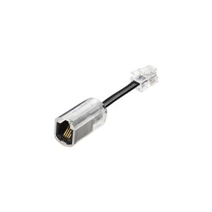 Renkforce Kabelopretter Adapter [1x RJ10-stik 4p4c - 1x RJ10-tilslutninger 4p4c] 3.00 cm Sort (transparent)