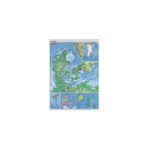 Naga Plakat Danmarkskort 97x137 cm lamineret