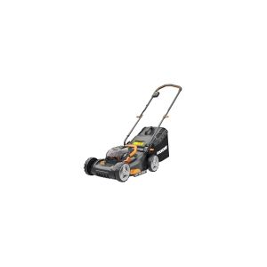 WORX WG743E - Batteridrevet plæneklipper - 20V - Klippebrede: 40 cm. - Inkl. 2 x 4 Ah batterier og lader