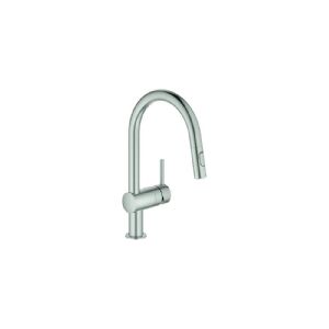 Grohe Minta etgr køk brus dual - etgrkøkkenbatteri, C-tud, ethulsmontage, supersteel 32321DC2