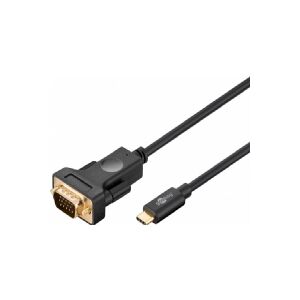 Goobay 79293, 1.8 m, VGA (D-Sub), USB Type-C, Hanstik, Hanstik, Lige