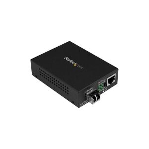 StarTech.com Multimode (MM) LC Fiber Media Converter for 10/100/1000 Network - 550m - Gigabit Ethernet - 850nm - with SFP Transceiver (MCM1110MMLC) - Fibermedieomformer - 1GbE - 10Base-T, 1000Base-LX, 1000Base-SX, 100Base-TX, 1000Base-T - RJ-45 / LC multi