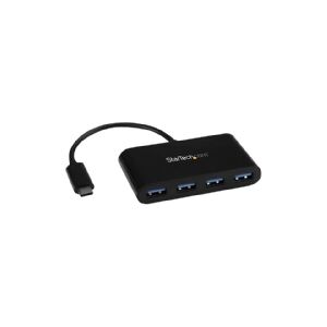 StarTech.com 4-Port USB-C Hub - Portable USB-C to 4x USB-A Hub - Bus-Powered USB 3.1 Gen 1 Type-C Hub - USB 3.0 Port Expander (HB30C4AB) - Hub - 4 x SuperSpeed USB 3.0 - desktop