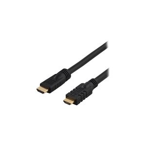 DELTACO HDMI-1250 - HDMI-kabel med Ethernet - HDMI han til HDMI han - 25 m - sort