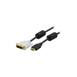 DELTACO - Adapterkabel - enkeltlink - HDMI han til DVI-D han - 7 m