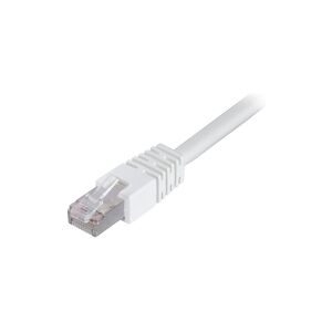 DELTACO - Patchkabel - RJ-45 (han) til RJ-45 (han) - 20 m - foldet uskærmet snoet par (F/UTP) - CAT 6 - booted - hvid