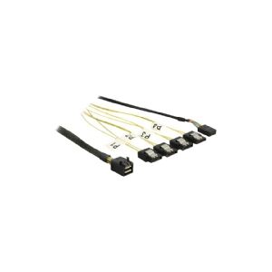 Delock - ATA/SAS-kabel - SAS 6Gbit/s - 4 x Mini SAS HD (SFF-8643) til SATA, sidebånd - 50 cm