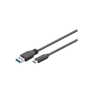 MICROCONNECT USB kabel, USB 3.1 C han til USB 3.0 A han, længde 2 meter, farve: sort