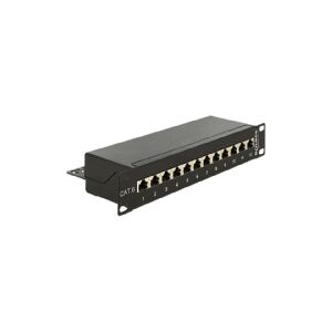 Delock - Patch-panel - CAT 6 - RJ-45 X 12 - sort - 1U - 10