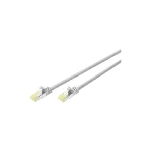 DIGITUS - Patchkabel - RJ-45 (han) til RJ-45 (han) - 5 m - SFTP - CAT 6a - booted, halogenfri, formet, knastfri - grå