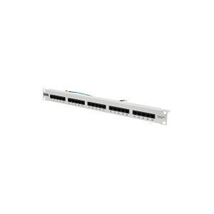 DIGITUS CAT 3 ISDN - Patch-panel - stativmonterbar - CAT 3 - RJ-45 X 25 - grå, RAL 7035 - 1U - 19