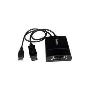 StarTech.com DisplayPort to DVI Adapter - Dual-Link - Active DVI-D Adapter for Your Monitor / Display - USB Powered - 2560x1600 (DP2DVID2) - DisplayPort / DVI adapter - USB (kun strøm), DisplayPort (han) til DVI-D (hun) haspet - USB 2.0 / DisplayPort 1.2 