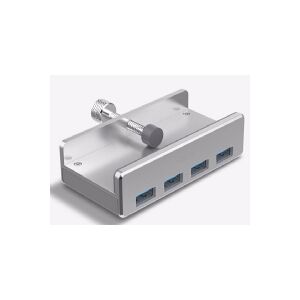 ALLNET ALL-USB3-HUB-4-CLIP, USB 3.2 Gen 1 (3.1 Gen 1) Type-A, USB 3.2 Gen 1 (3.1 Gen 1) Type-A, 5000 Mbit/s, Sølv, 1 m, USB