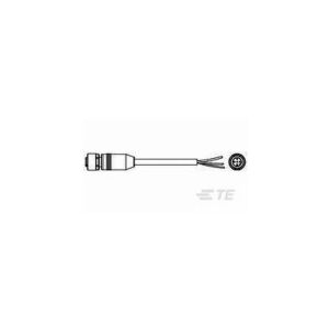 TE Connectivity 2273045-1 Sensor-, aktuator-stik, M12 Tilslutning, lige 1.50 m Pol-tal (RJ): 4 1 stk