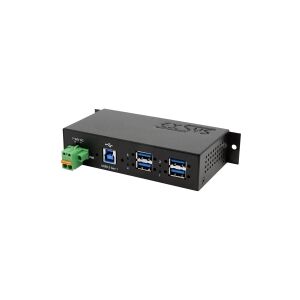 Exsys EX-1185HMVS-2 - Hub - 4 x USB 3.2 Gen 1 - DIN monterbar på skinne - DC strøm