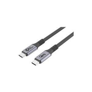 MicroConnect Premium - USB-kabel - 24 pin USB-C (han) til 24 pin USB-C (han) - USB4 Gen3x2 - 20 V - 5 A - 1.2 m - 5K60 Hz (5120 x 2880) support - sort