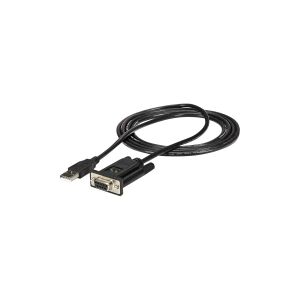 StarTech.com USB to Serial RS232 Adapter - DB9 Serial DCE Adapter Cable with FTDI - Null Modem - USB 1.1 / 2.0 - Bus-Powered (ICUSB232FTN) - Seriel adapter - USB 2.0 - RS-232 - sort