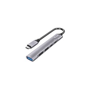 Equip 128962, USB 3.2 Gen 1 (3.1 Gen 1) Type-C, USB 2.0, USB 3.2 Gen 1 (3.1 Gen 1) Type-A, USB 3.2 Gen 1 (3.1 Gen 1) Type-C, 5000 Mbit/s, Sølv, Aluminium, 100 W
