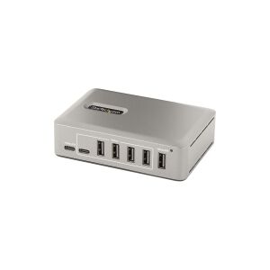 StarTech.com 10-Port USB-C Hub, 8x USB-A + 2x USB-C, Self-Powered w/ 65W Power Supply, USB 3.1 10Gbps Hub w/ BC1.2 Charging, Desktop/Laptop USB Hub with 3ft Locking USB-IF Certified Cable - USB Expansion Hub (10G8A2CS-USB-C-HUB) - Hub - 8 x USB 3.2 Gen 2 