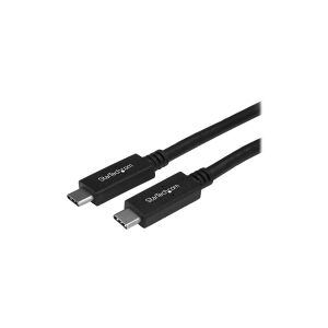 StarTech.com 3ft / 1m USB C to USB C Cable - USB 3.1 (10Gbps) - 4K - USB-IF - Charge and Sync - USB Type C to Type C Cable - USB Type C Cable (USB31CC1M) - USB-kabel - 24 pin USB-C (han) til 24 pin USB-C (han) - USB 3.1 - 1 m - sort - for P/N: HB31C2A2CME