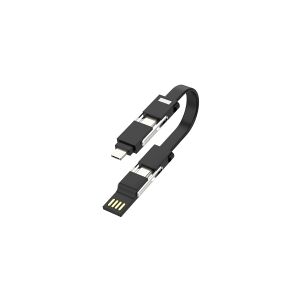 Sinox USB A+USB C-USB C+Micro+IOS, Sort