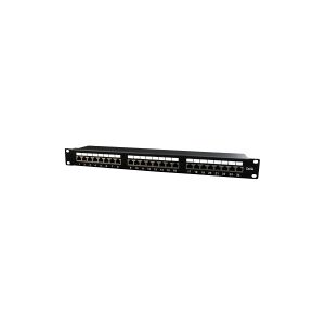 Gembird NPP-C524-002 - Patch panel med kabelstyring - CAT 5e - STP - sort - 1U - 19 - 24 porte