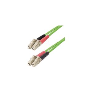 StarTech.com 3m (10ft) LC to LC (UPC) OM5 Multimode Fiber Optic Cable, 50/125µm Duplex LOMMF Zipcord, VCSEL, 40G/100G, Bend Insensitive, Low Insertion Loss, LSZH Fiber Patch Cord - Patchkabel - LC/UPC multi-mode (han) til LC/UPC multi-mode (han) - 3 m. - 