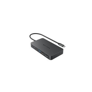 HYPER HD7002GL, USB 3.2 Gen 1 (3.1 Gen 1) Type-C, 3.5mm, HDMI, USB 3.2 Gen 1 (3.1 Gen 1) Type-A, USB 3.2 Gen 1 (3.1 Gen 1) Type-C, 10000 Mbit/s, 60 Hz, 3840 x 2160, Sort