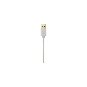 Nedis - Lightning-kabel - USB han til Lightning han - 1 m - aluminium - rund