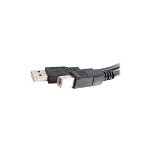 C2G 6.6ft USB A to USB B Cable - USB A to B Cable - USB 2.0 - Black - M/M - USB-kabel - USB (han) til USB Type B (han) - USB 2.0 - 2 m - sort