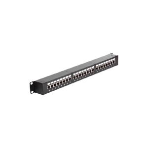 Delock - Patch-panel med kobling - CAT 6 - STP - RJ-45 X 24 - sort - 1U - 19