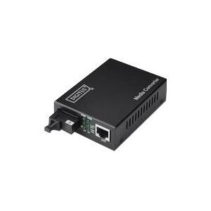 DIGITUS Professional DN-82122 - Fibermedieomformer - GigE - 10Base-T, 1000Base-LX, 100Base-TX, 1000Base-T - RJ-45 / SC enkelttilstand - op til 20 km - 1310 (TX) / 1550 (RX) nm