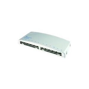 Telegärtner Mini Distributor MPD12-HS - Patch-panel - CAT 6a - RJ-45 X 12 - lysegrå, RAL 7035