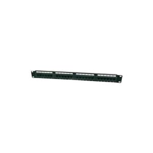 DIGITUS Professional DN-91616U - Patch-panel - CAT 6 - UTP - RJ-45 X 16 - sort, RAL 9005 - 1U - 19