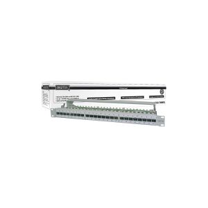 DIGITUS Professional DN-91624S-EA - Patch-panel - CAT 6a - STP - RJ-45 X 24 - lysegrå, RAL 7035 - 1U - 19