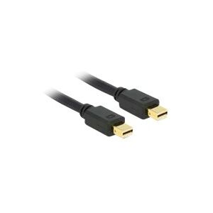 Delock - DisplayPort kabel - Mini DisplayPort (han) til Mini DisplayPort (han) - 1 m - sort