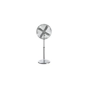 NordicHome 45 cm metal floor stand fan, chrome