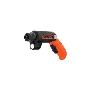 Black & Decker BDCSFL20C-QW, Skruemaskine, Pistol-/lige håndtag, Sort, Orange, Batteri, 3,6 V