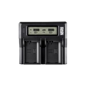 Newell Rubbermaid Newell DC-LCD dual-channel oplader til LP-E6 batterier til Canon