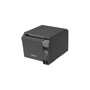 Epson TM T70II (025C1) - Kvitteringsprinter - termisk linje - Rulle (7,95 cm) - 180 x 180 dpi - op til 250 mm/sek. - USB 2.0, LAN (UB-E04) - skærer - sort